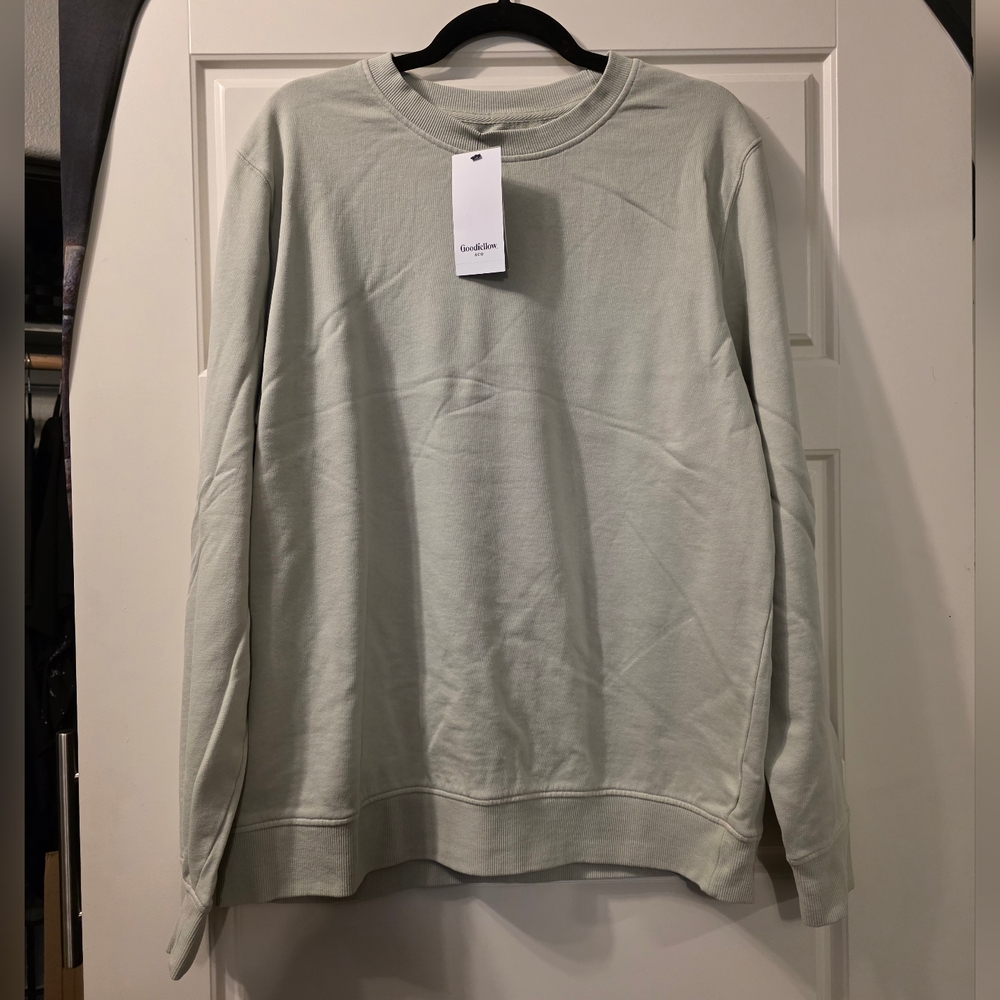 NWT Mens French Terry Crewneck Pullover Sweatshirt